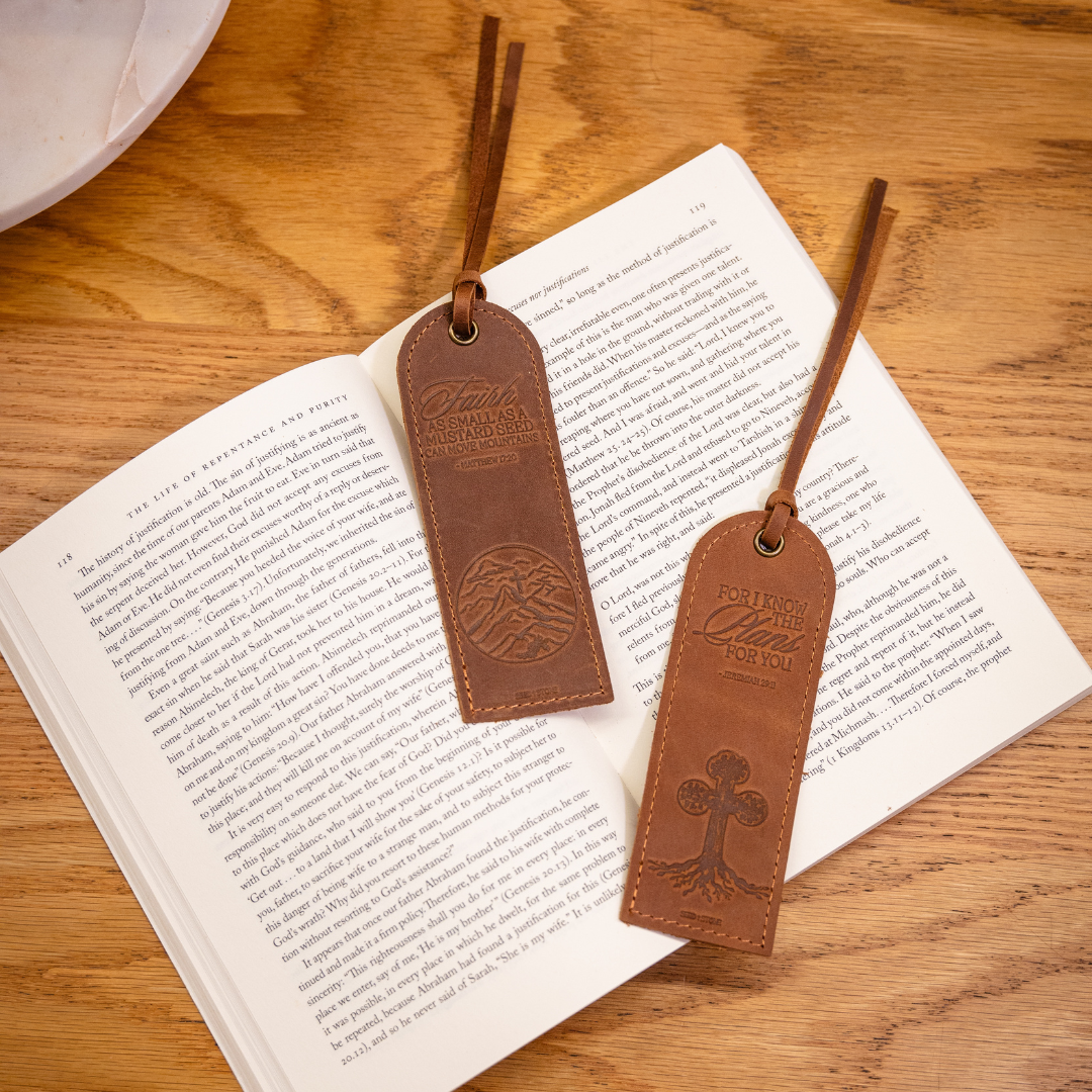 'For I know the Plans...' - Genuine Leather Bookmark