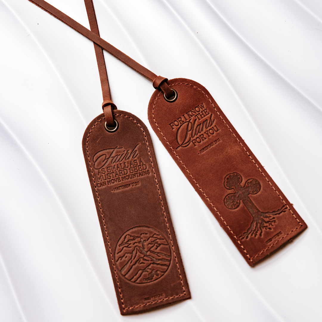 'Faith as Small as a Mustard Seed...' - Genuine Leather Bookmark