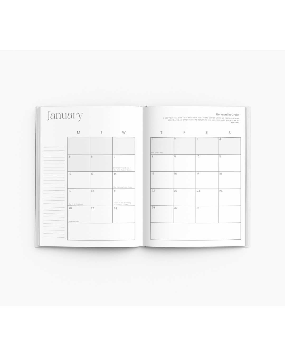 PRE-ORDER A5 Leather bound - 2026 Coptic Orthodox Daily Journal & Planner (Australia)