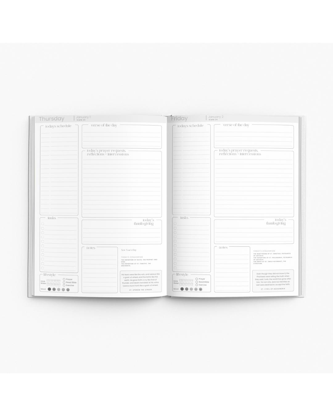 PRE-ORDER A4 Spiral Bound - 2026 Coptic Orthodox Daily Journal & Planner (Australia)